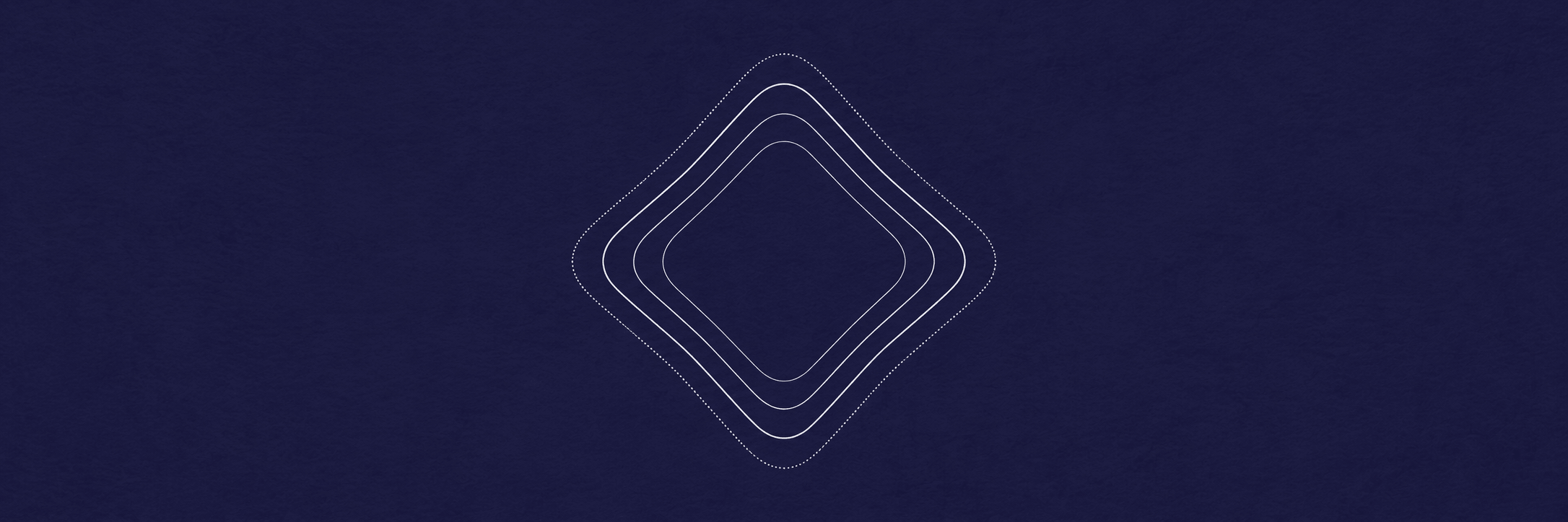 Layered diamond signal lines on a dark navy background representing an underperforming employee whose surface response stays contained.